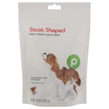 Publix Dog Treats, with Beef, Steak Shaped