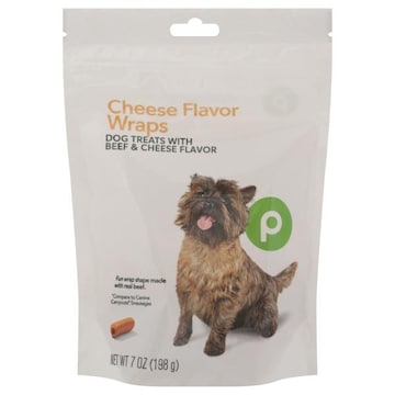 Publix Dog Treats, with Beef & Cheese Flavor, Cheese Flavor Wraps