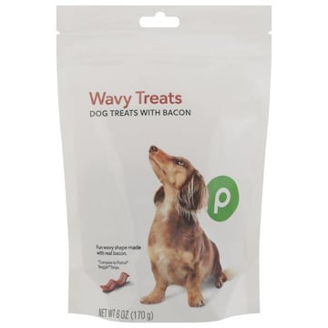 Publix Dog Treats, with Bacon, Wavy Treats