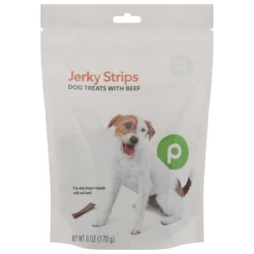 Publix Dog Treats, with Beef, Jerky Strips