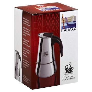 Italmax Espresso Maker, Stainless Steel, 2 Cup