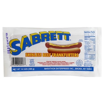 Sabrett Frankfurters, Beef, Skinless