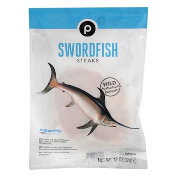 Publix Swordfish Steaks, Wild, Responsibly Sourced, Frozen