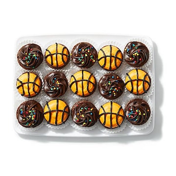 Basketball Brownie Bite Platter 15-Count