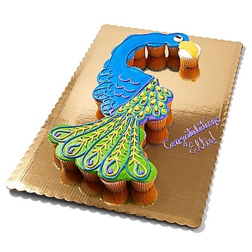 Peacock Pull Apart Cupcakes 26 Count