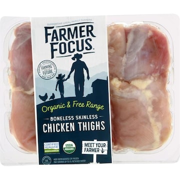 Farmer Focus Chicken Thighs, Boneless, Skinless