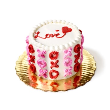 Mini Xo Love Vanilla Buttercream Cake