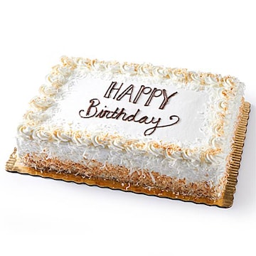 1/2 Sheet Coconut Custard Delight Cake 520 Cal/Boat