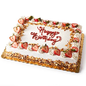 1/2 Sheet Vanilla Almond Cream Cake