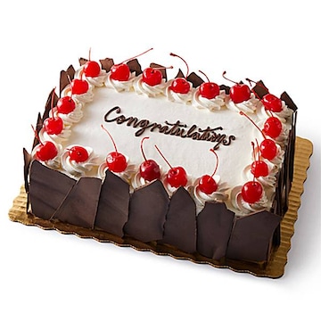 1/4 Sheet Black Forest Cherry Cake