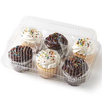 Celebration Cupcakes 6-Count 1/2 Choc 1/2 Van