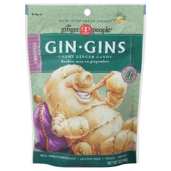 The Ginger People Gin Gins Ginger Candy, Original, Chewy Publix Super