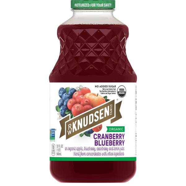 R.W. Knudsen Family Organic Juice Blend, Cranberry Blueberry Publix