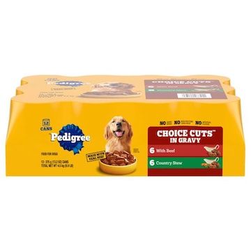 Pedigree Food for Dogs, with Beef/Country Stew, Choice Cuts in Gravy