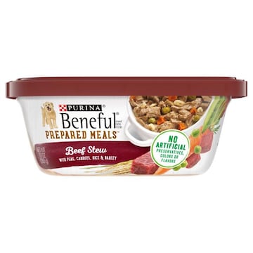 Purina One Beneful Dog Food, Beef Stew, Prepared Meals