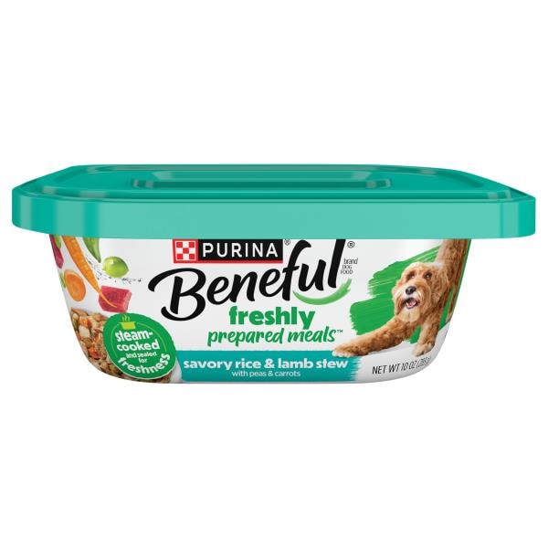 Purina One Beneful Dog Food, Savory Rice & Lamb Stew, Prepared Meals