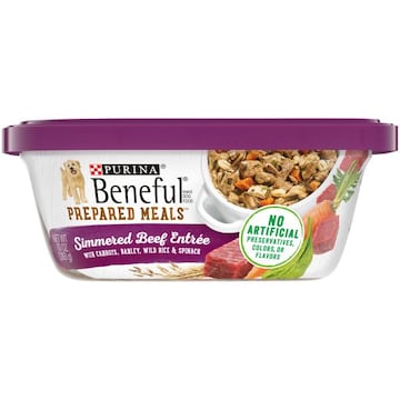 Beneful Prepared Meals High Protein, Wet Dog Food With Gravy, Prepared Meals Simmered Beef Entree