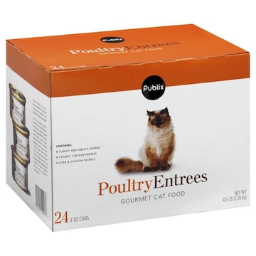 Publix Cat Food, Gourmet, Poultry Entrees