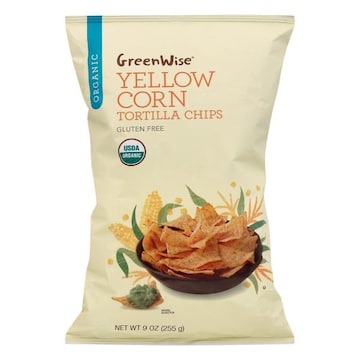 GreenWise Tortilla Chips, Organic, Yellow Corn