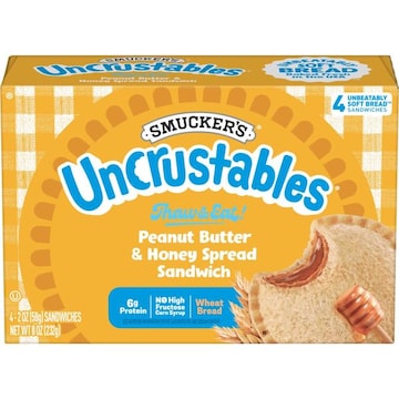 Smucker's Uncrustables Peanut Butter & Honey Spread Sandwiches