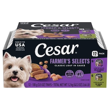 Cesar Farmer's Select Grilled Chicken Flavor/Top Sirloin Flavor Dog Food