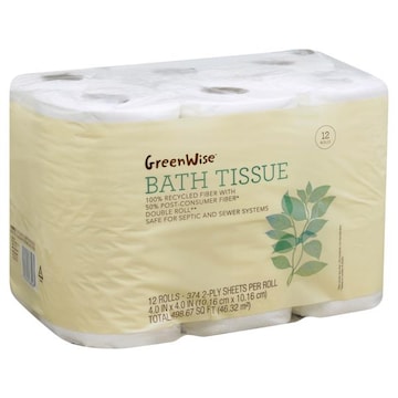 GreenWise Bath Tissue, Double Roll, 2-Ply