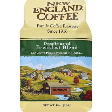 New England Coffee Coffee, Freshly Ground, Breakfast Blend, Decaffeinated
