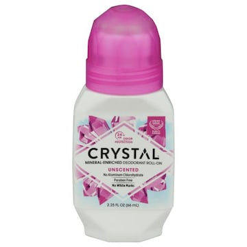 Crystal Deodorant Roll-On, Mineral-Enriched, Unscented