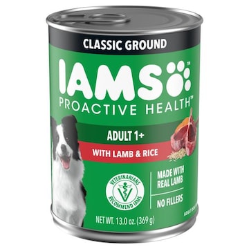 IAMS Proactive Health Dog Food, with Lamb & Rice, Classic Ground, Adult 1+