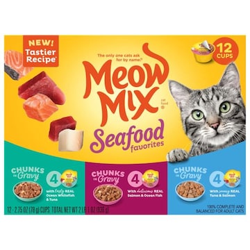 Meow Mix Cat Food, Seafood Favorites