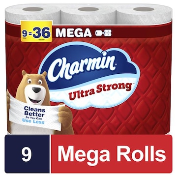 Charmin Ultra Strong Toilet Paper 9 Mega Rolls