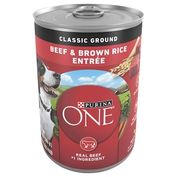 Purina One Classic Ground Adult Beef & Brown Rice Entree Dog Food