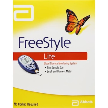 Freestyle Lite Blood Glucose Monitoring Kit, No Coding Required