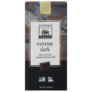 Endangered Species Chocolate, Strong + Velvety Dark Chocolate, 88% Cocoa