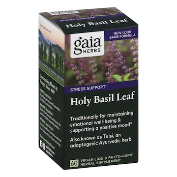 Gaia Herbs Holy Basil Leaf, Vegan Liquid Phyto-Caps