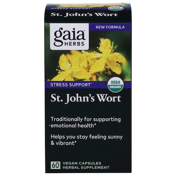 Gaia Herbs St. John's Wort, Stress Support, Vegan Capsules