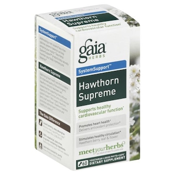 Gaia SystemSupport Hawthorn Supreme, Vegetarian Liquid Phyto-Caps