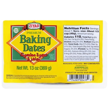 Ziyad Baking Dates, Premium
