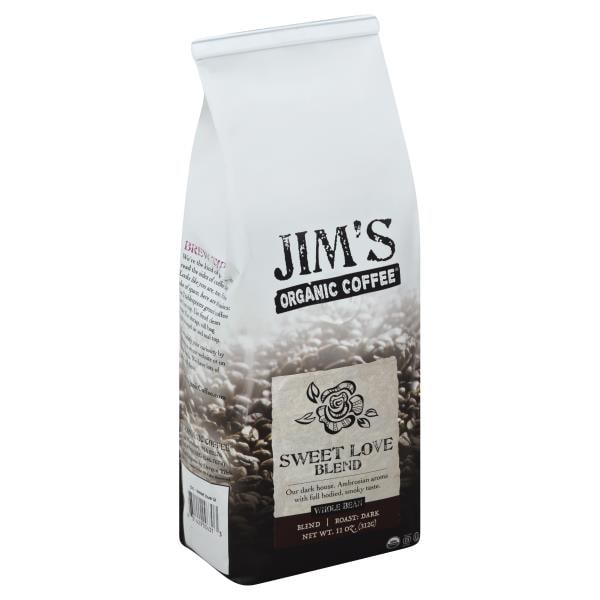 Jim's Organic Coffee Coffee, Organic, Whole Bean, Dark Roast, Sweet ...