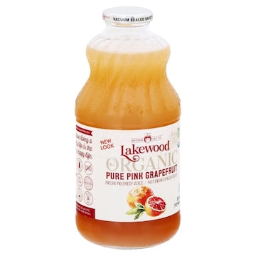 Lakewood Organic Juice, Organic, Pure Pink Grapefruit, Fresh Pressed