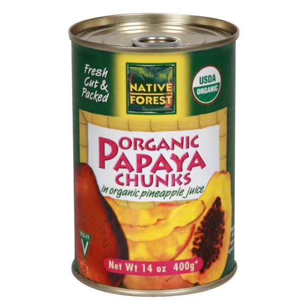 Native Forest Papaya Chunks, Organic, in Organic Pineapple Juice