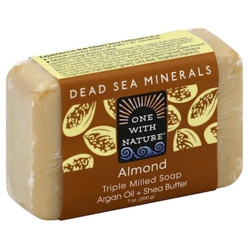 One with Nature Dead Sea Minerals Soap, Triple Milled, Almond