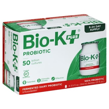 Bio-K Plus Probiotic, Fermented Rice, Strawberry