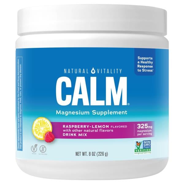 Natural Vitality Calm Magnesium Supplement, Raspberry-Lemon Flavored ...