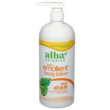Alba Botanica Body Lotion, Very Emollient, Daily Shade, Broad Spectrum SPF 15