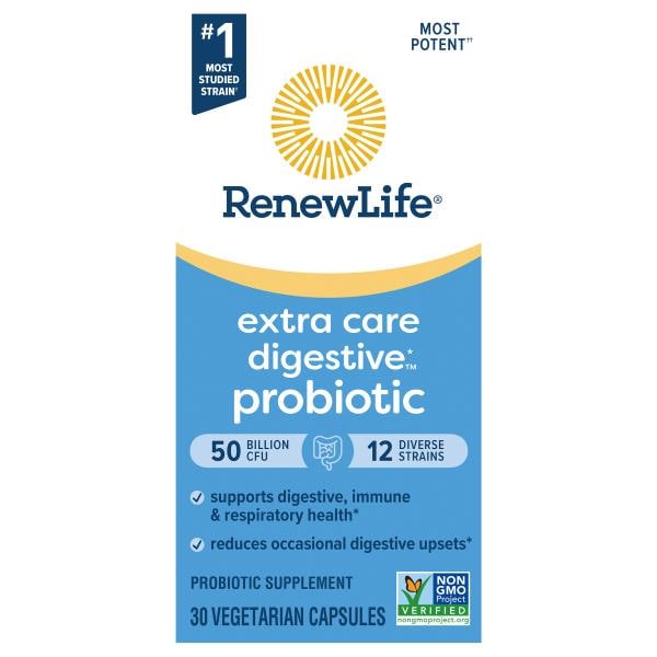 Renew Life Probiotic, Extra Care Digestive, Vegetarian Capsules ...