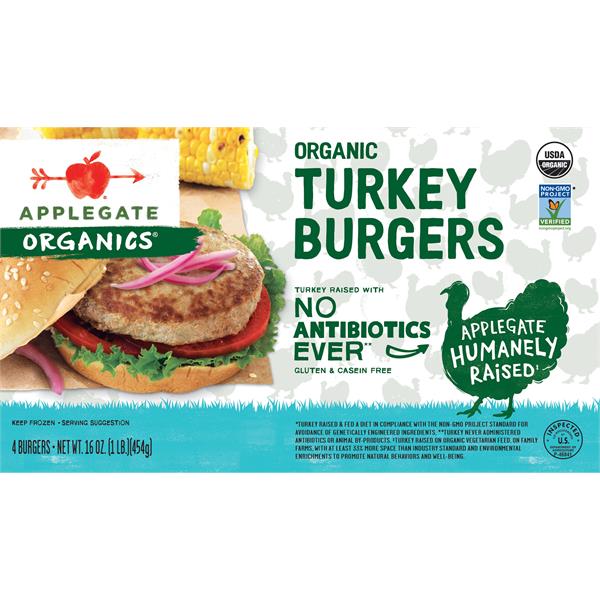 APPLEGATE ORGANICS TURKEY BURGERS (FROZEN) Publix Super Markets