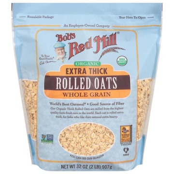 Bob's Red Mill Rolled Oats, Organic, Whole Grain, Extra Thick