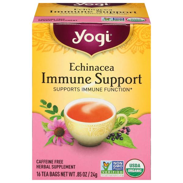 Yogi Herbal Tea, Echinacea, Immune Support, Tea Bags Publix Super Markets
