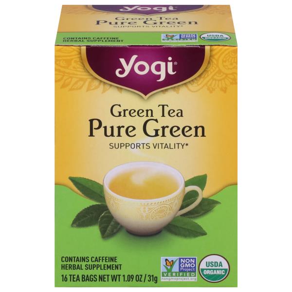 Yogi Green Tea, Pure Green, Tea Bags Publix Super Markets